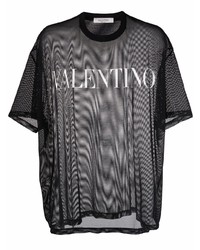 Valentino Logo Print Mesh T Shirt