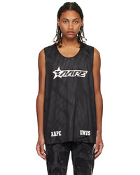 AAPE BY A BATHING APE Black Graphic Tank Top