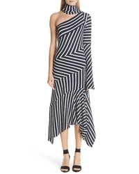 Monse Asymmetrical Stripe Jersey Dress