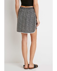 Forever 21 Contemporary Drawstring Abstract Print Skirt