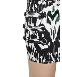 Isabel Marant Printed Stretch Cotton Denim Skirt