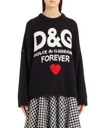 Dolce & Gabbana Intarsia Logo Cashmere Sweater
