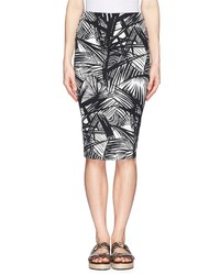 Nobrand Aisling Palm Tree Print Pencil Skirt