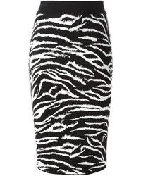 Fausto Puglisi Zebra Intarsia Pencil Skirt