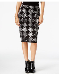 NY Collection Houndstooth Sweater Pencil Skirt