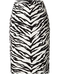 Moschino Cheap & Chic Zebra Print Pencil Skirt