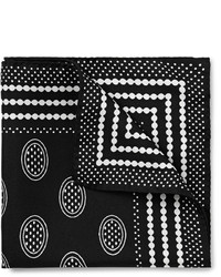 Black and White Print Pocket Square
