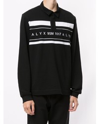1017 Alyx 9Sm Graphic Print Long Sleeved Polo Shirt