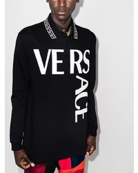 Versace Logo Print Polo T Shirt