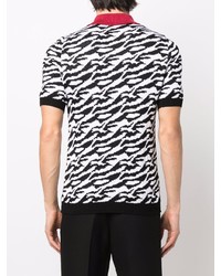 Ernest W. Baker Abstract Print Knitted Polo Shirt