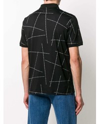 Calvin Klein Geometric Logo Print Polo Shirt