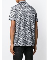 Versace Collection Geometric Print Polo Shirt