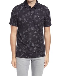 TravisMathew Handstamp Palm Tree Print Polo