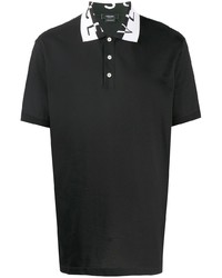 Versace Jacquard Logo Collar Polo Shirt