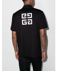 Givenchy Logo Print Half Zip Polo Shirt