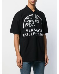 Versace Collection Logo Print Polo Shirt