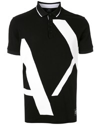 Armani Exchange Logo Print Short Sleeve Polo Shirt