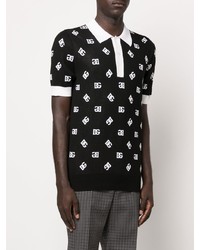 Dolce & Gabbana Monogram Knitted Polo Shirt