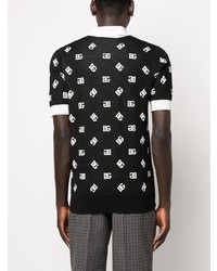 Dolce & Gabbana Monogram Knitted Polo Shirt