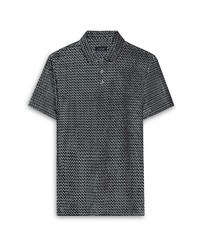 Bugatchi Ooohcotton Tech Geo Print Polo In Black At Nordstrom