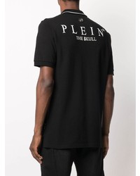 Philipp Plein Outline Skull Short Sleeved Polo Shirt