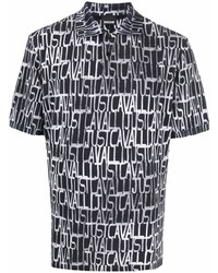 Just Cavalli Repeated Logo Print Polo Shirt