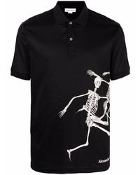 Alexander McQueen Skeleton Print Polo Shirt