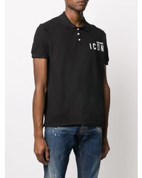 DSQUARED2 Slogan Printed Cotton Polo Shirt