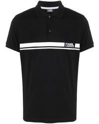 Karl Lagerfeld Striped Branded Polo Shirt