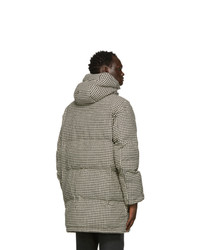 AMI Alexandre Mattiussi Black And Off White Wool Houndstooth Coat