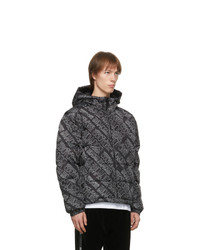 VERSACE JEANS COUTURE Black Logo Puffer Jacket
