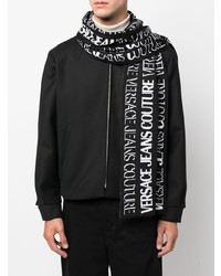 VERSACE JEANS COUTURE All Over Logo Print Knit Scarf