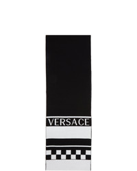 Versace Black And White Vintage Logo Scarf