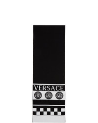 Versace Black And White Vintage Logo Scarf