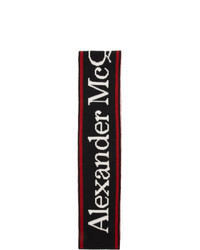Alexander McQueen Black And White Wool Selvedge Scarf
