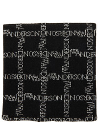 JW Anderson Black Logo Grid Neckband Scarf