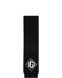 Dolce and Gabbana Black Logo Scarf