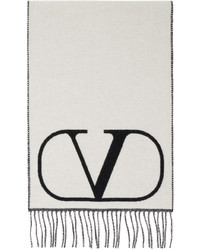 Valentino Garavani Black Vlogo Scarf