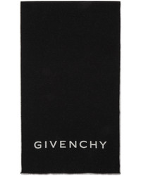 Givenchy Black White Logo Scarf