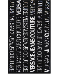 VERSACE JEANS COUTURE Black White Logo Scarf