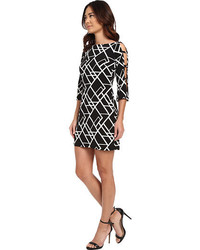 Jessica Simpson 34 Ity Printed Dress With Cut Out Details