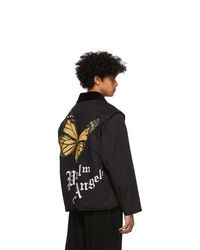 Palm Angels Black Gabardine Butterfly Jacket
