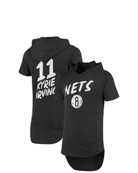 FANATICS Branded Kyrie Irving Black Brooklyn Nets Tri Blend Hoodie T Shirt