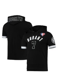 PRO STANDARD Kevin Durant Black Brooklyn Nets Name Number Short Sleeve Pullover Hoodie At Nordstrom