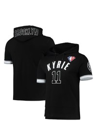 PRO STANDARD Kyrie Irving Black Brooklyn Nets Name Number Short Sleeve Pullover Hoodie At Nordstrom