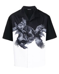 Neil Barrett Bird Print Cotton Shirt