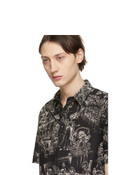 Saint Laurent Black And Off White Mexican Party Shirt