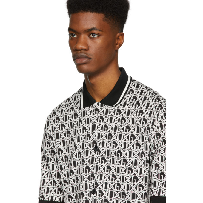 Dolce and Gabbana Black And White Dg Shirt, $466 | SSENSE | Lookastic