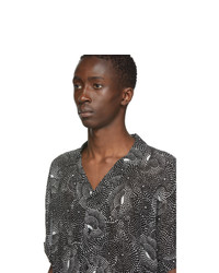 Saint Laurent Black Dotted Spiral Tte Shirt