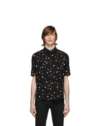 Saint Laurent Black Square Printed Shirt